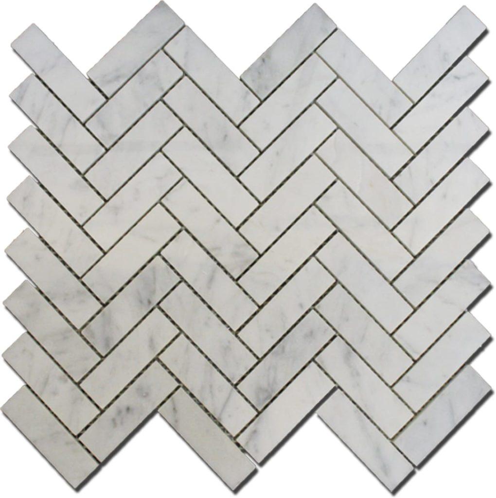 Herringbone Mosaic Marble Natural Stone M2 Tile Stone   Herringbone Mosaic Bianco Carrara 2 1020x1024 